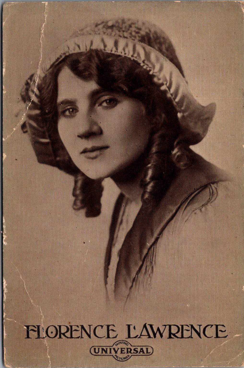 FLORENCE LAWRENCE Universal Moving Pictures RPPC Silent Film Era Postcard