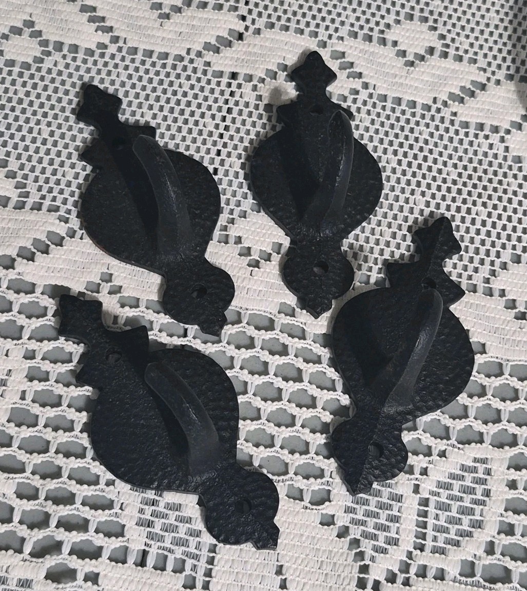 4 Vintage Cast Iron Single Wall Mount Tool Hook 4\