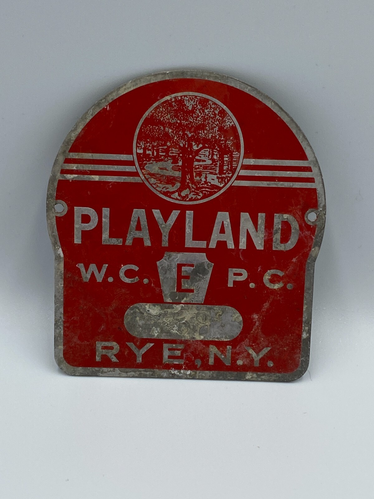 Vtg. 1960's Playland Rye, New York Westchester County Beach License Plate Topper
