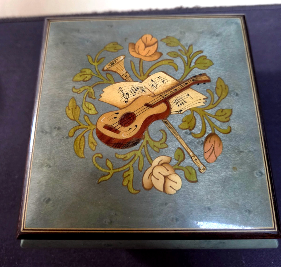 Vintage Mariorita   MUSIC BOX JEWELRY BOX  Made in Italy  WORKS.