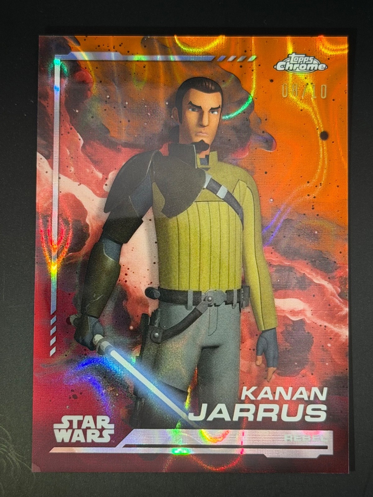 2024 Topps Star Wars Chrome - Kanan Jarrus - Mustafar Lava /10 2024 Topps Star Wars Chrome - Kanan Jarrus - Mustafar Lava /10