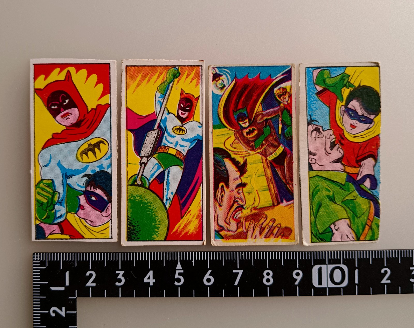 Batman Vintage Menko card 1960\'s Lot 4 cards set Japanese (A