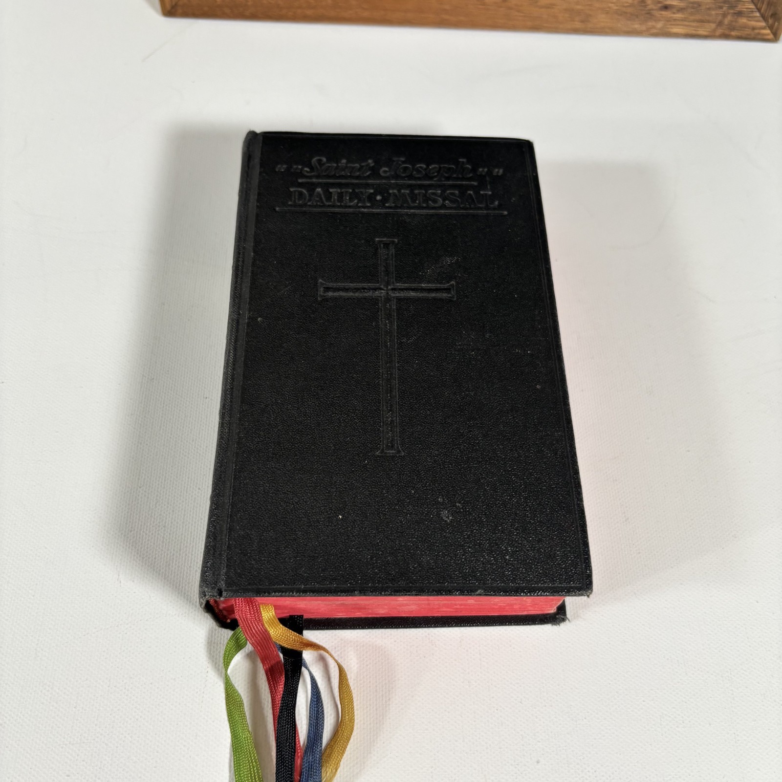 Saint Joseph Daily Missal 1963 Black Catholic Prayer Book Complete Ribbons Saint Joseph Daily Missal 1963 Black Catholic Prayer Book Complete Ribbons