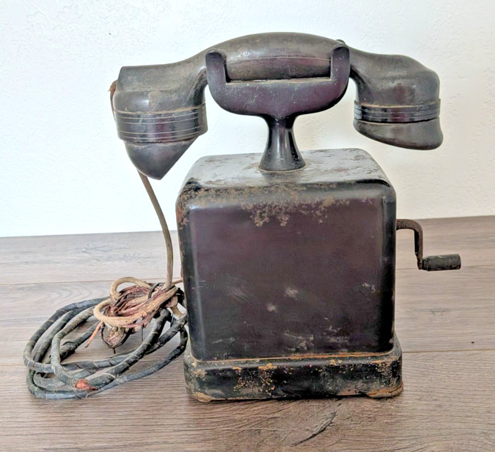 Antique 1920 American Electric Co Monophone Hand Crank Magneto Phone Antique 1920 American Electric Co Monophone Hand Crank Magneto Phone