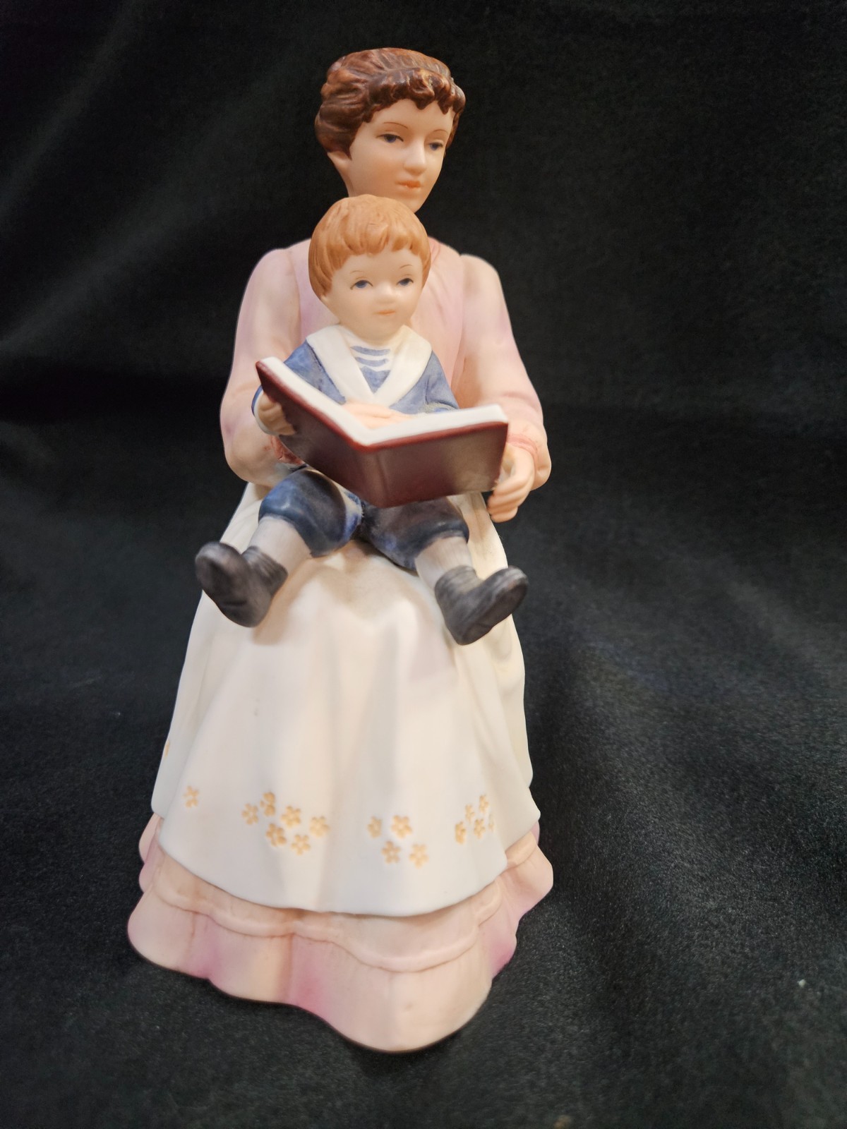 Vintage Homco Mother Reading To Small Boy Figurine #8858