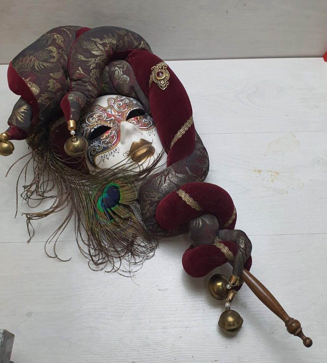 Vintage Collectible Handmade Victorian Mask Italy La Gioia Venezia Porcelain Art
