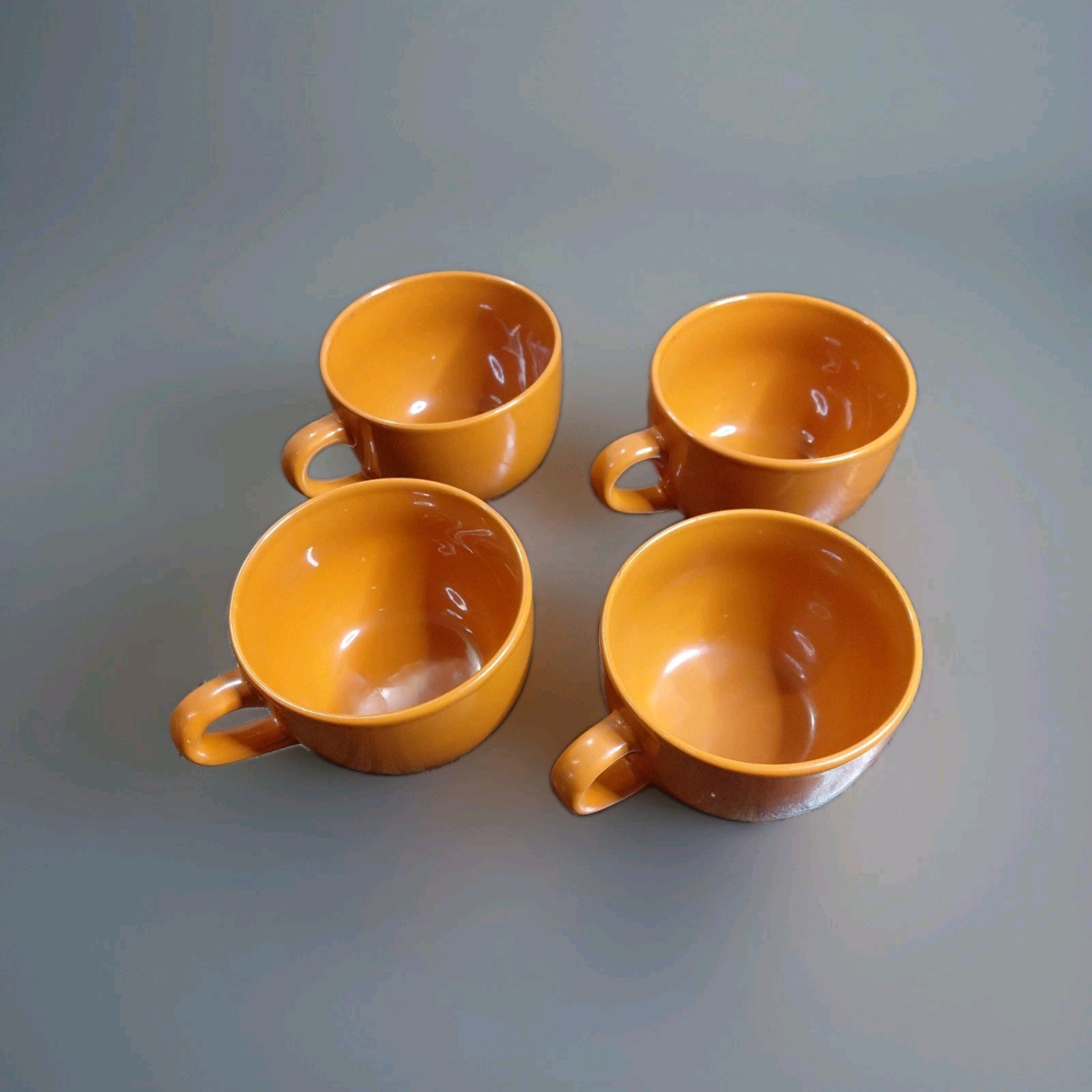 four vibrant orange ceramic jumbo mugs four vibrant orange ceramic jumbo mugs