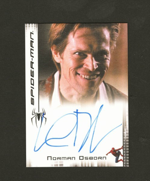 2007 Willem Dafoe Autograph Upper Deck Spider-Man Authentic Autograph