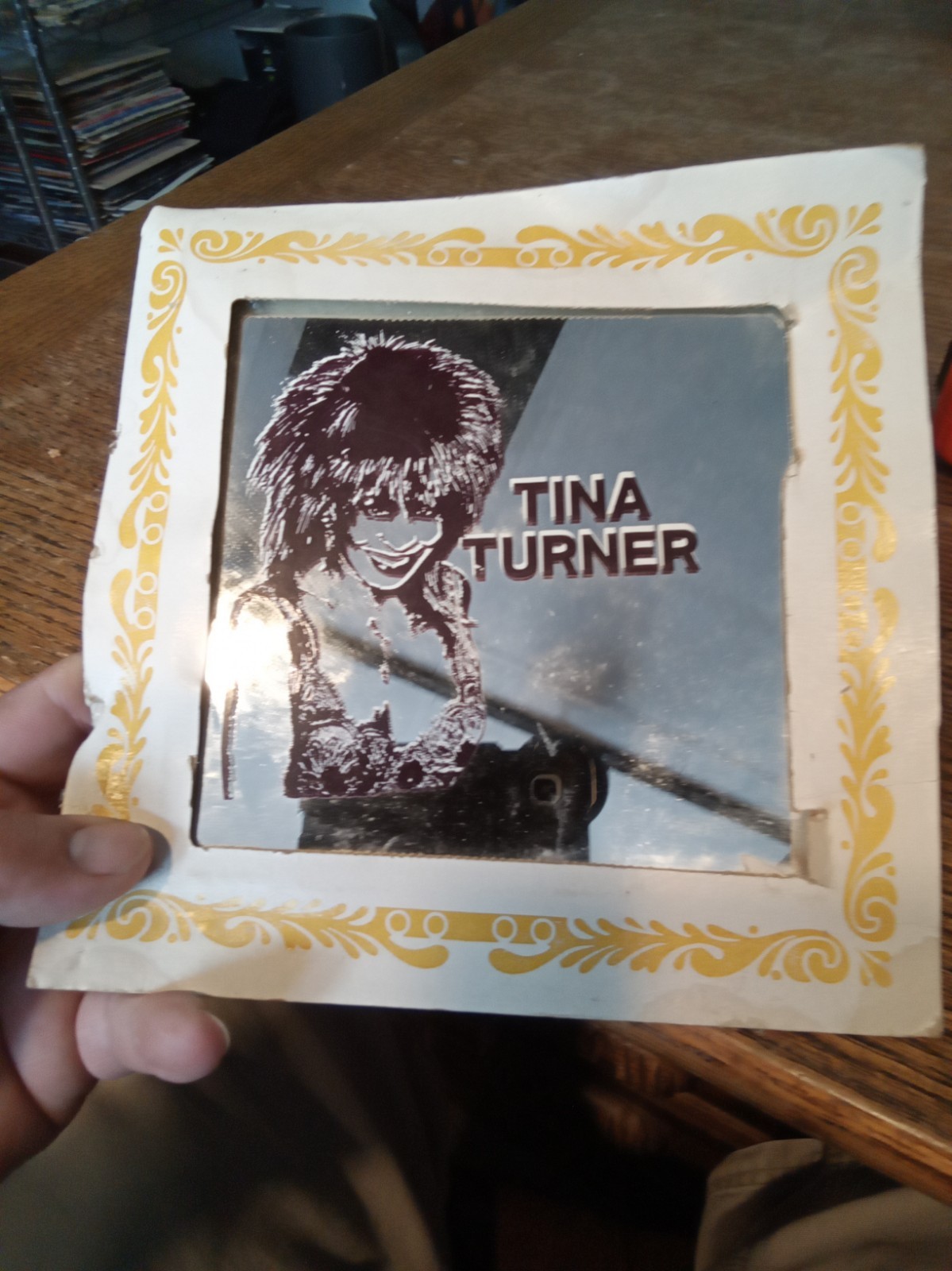 Vtg Tina Turner  Mirror Carnival Fair Game Prize 8 x 8 RARE 