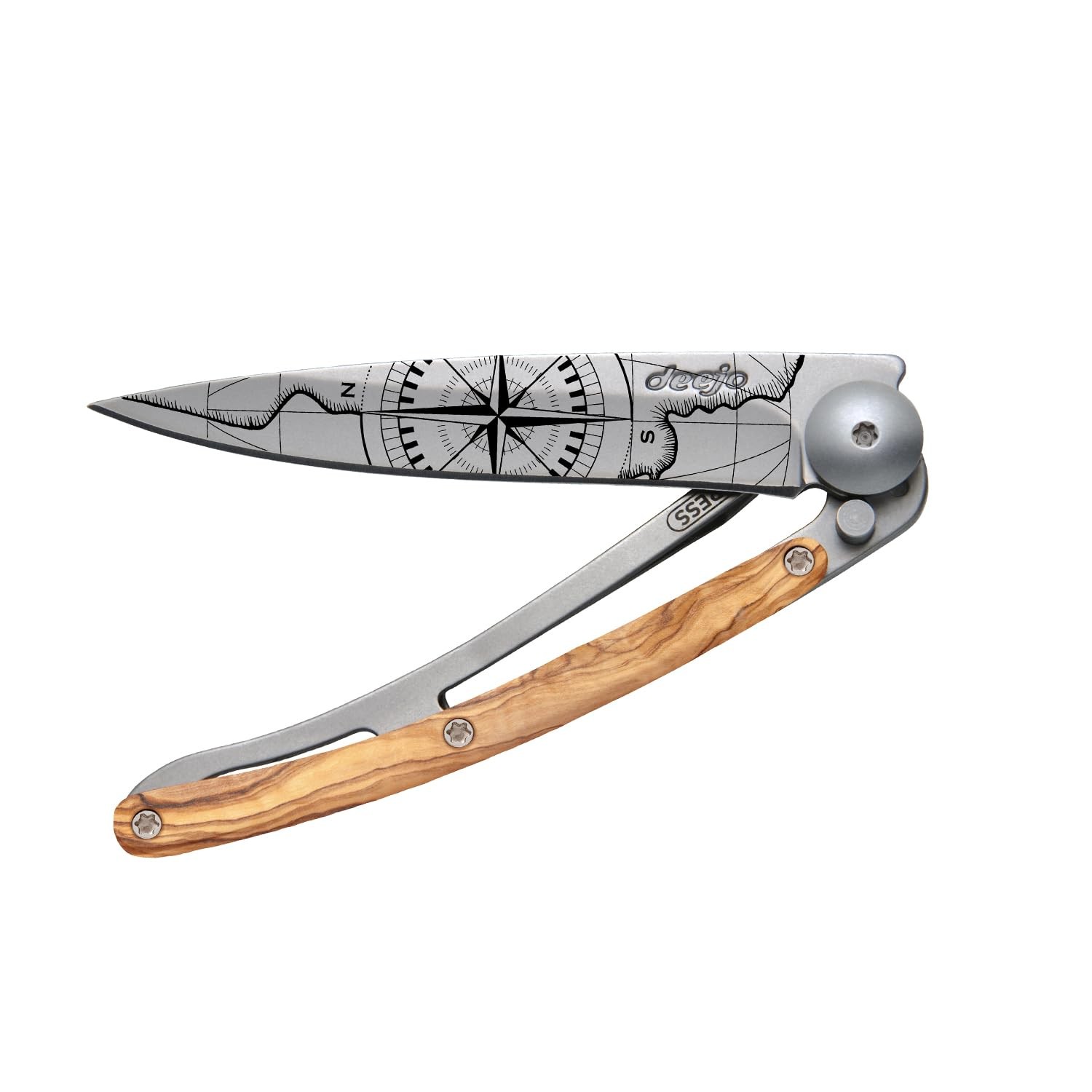 deejo - 27G Folding Pocket Knife with Belt Clip - Terra Incognita Design, 3.7... deejo - 27G Folding Pocket Knife with Belt Clip - Terra Incognita Design, 3.7...