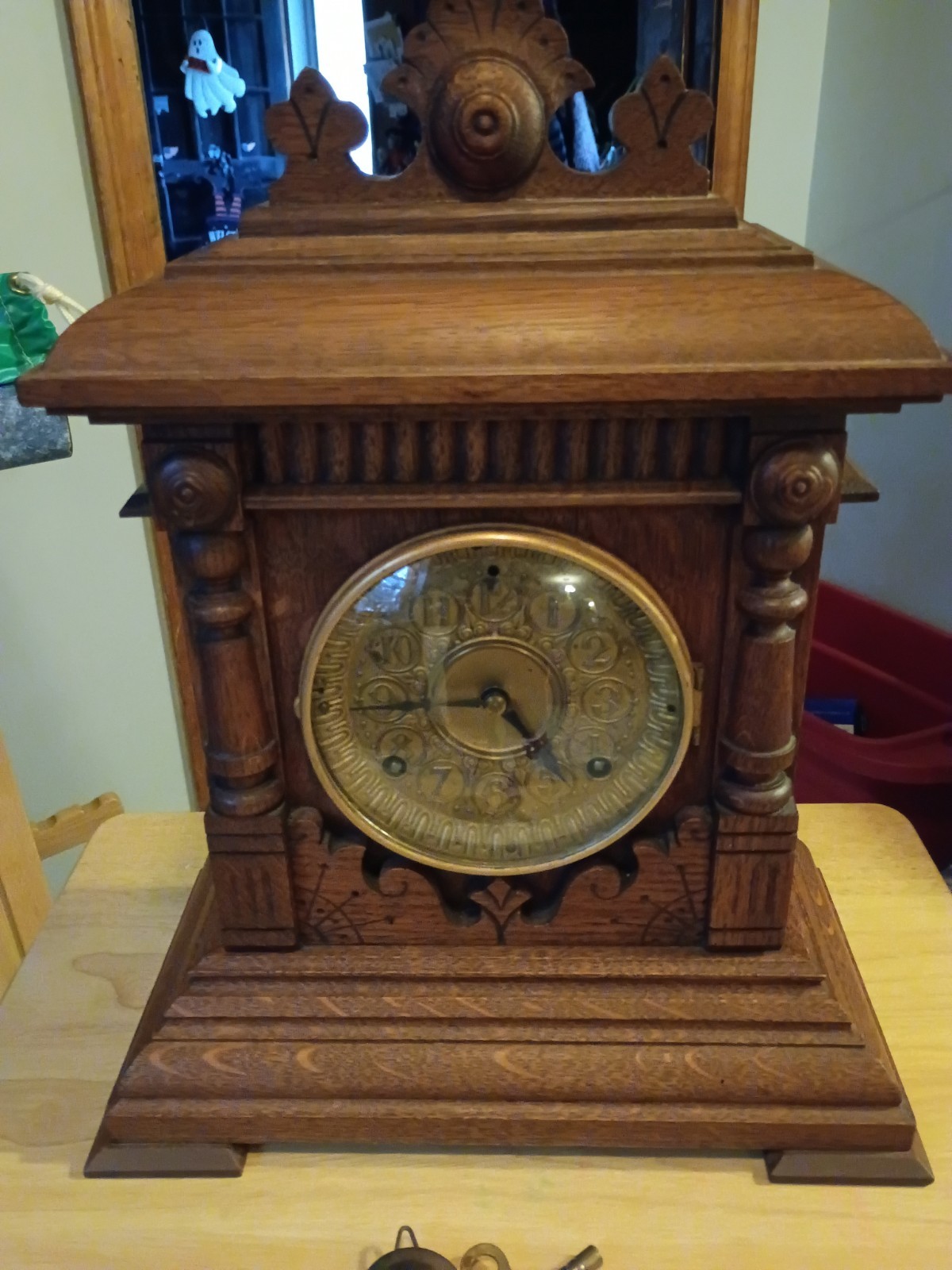 Vintage Ingraham Mantle Clock ~ Victorian Eastlake Serviced & Working. Beautiful Vintage Ingraham Mantle Clock ~ Victorian Eastlake Serviced & Working. Beautiful