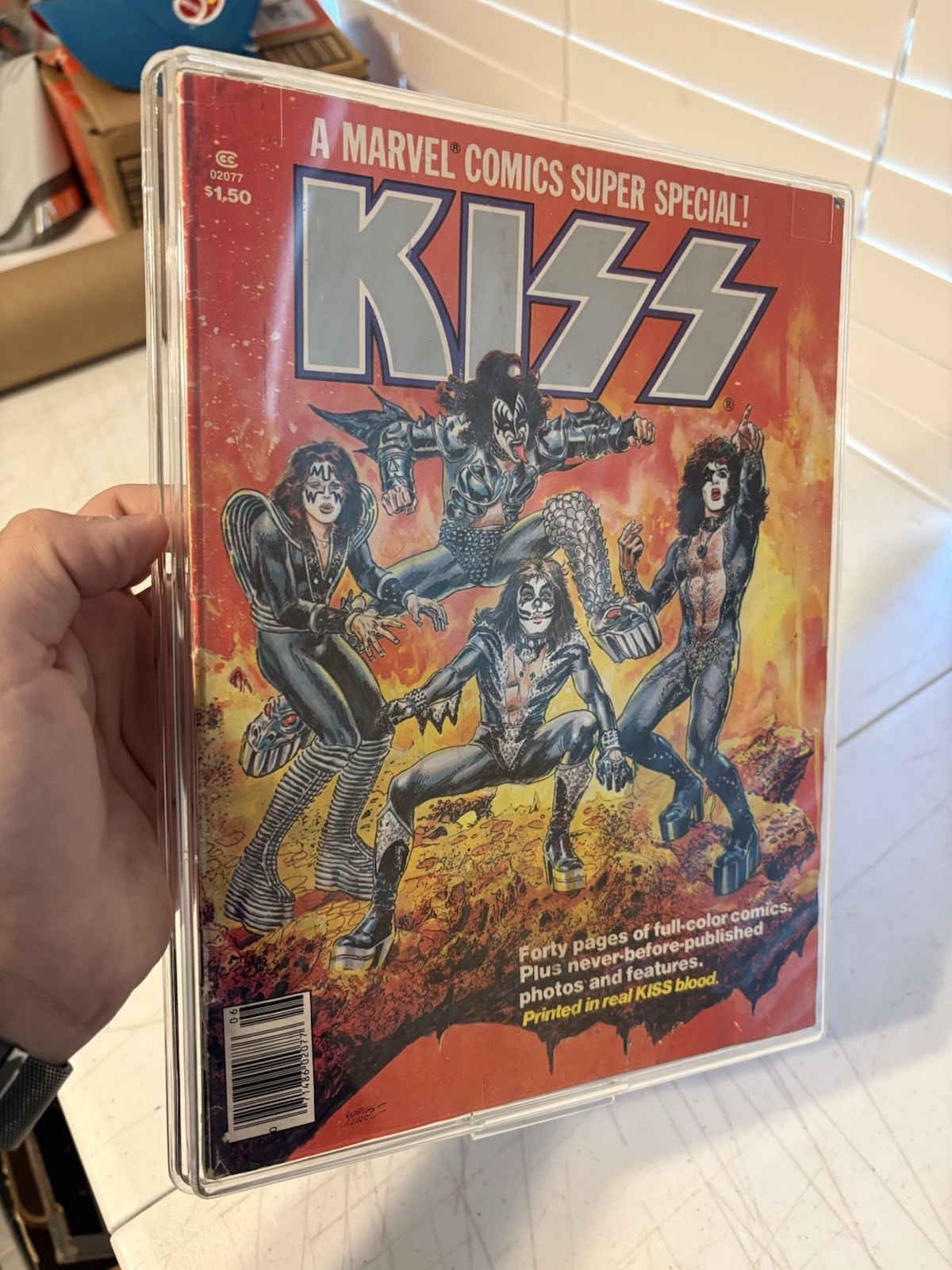 1977 Kiss Comic Book A Marvel Comics Super Special Printed In Real Kiss Blood