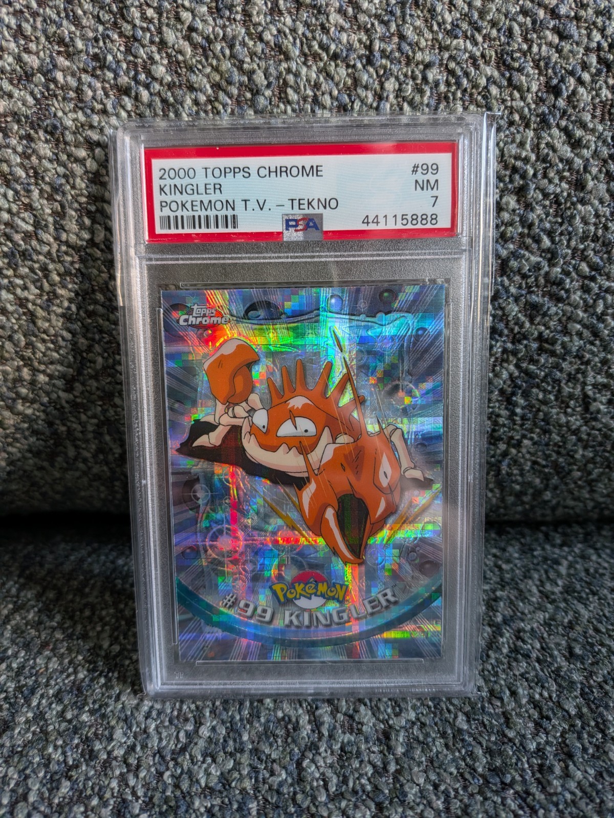 Kingler #99 Topps Chrome Tekno PSA 7 Pokemon Card Graded