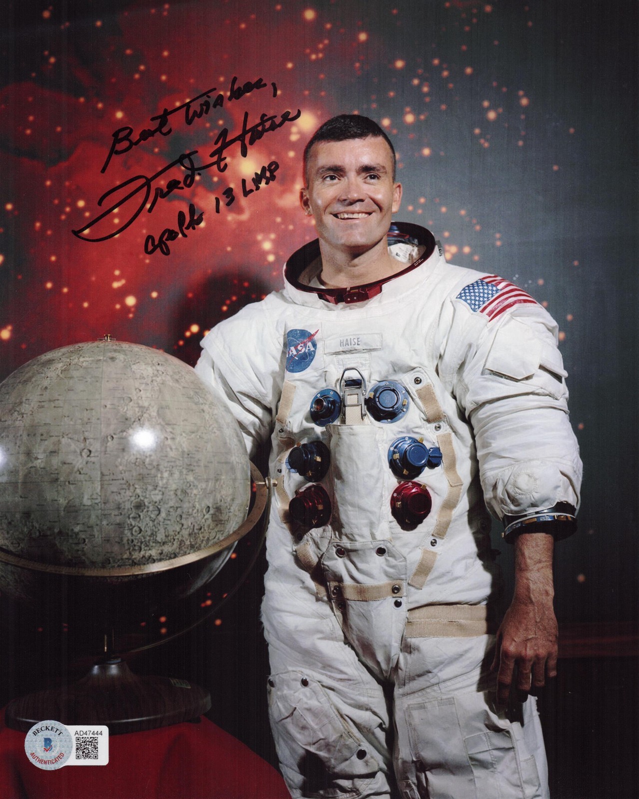 Fred Haise signed autographed 8x10 photo Apollo 13 NASA Astronaut Beckett Fred Haise signed autographed 8x10 photo Apollo 13 NASA Astronaut Beckett