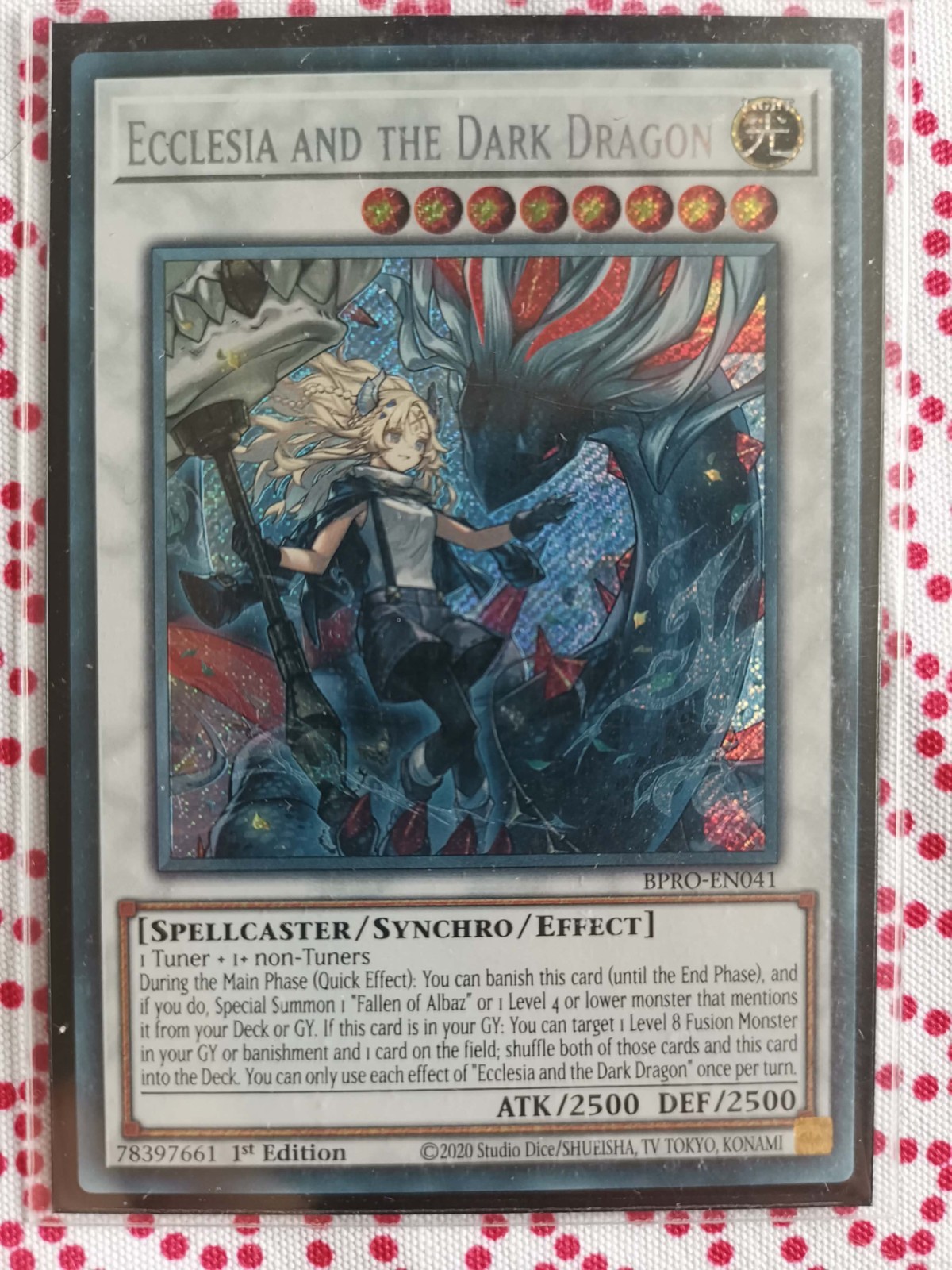 Yugioh BPRO-EN041 Ecclesia and the Dark Dragon - Secret Rare