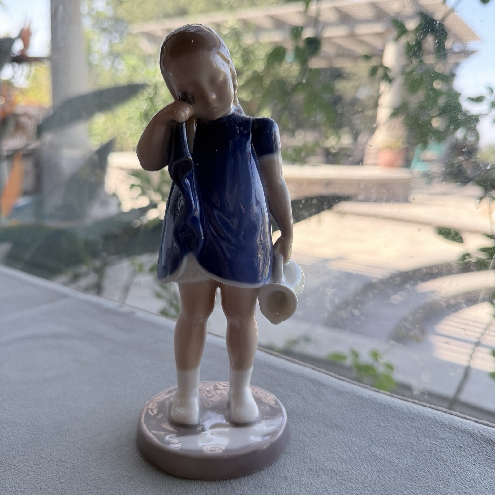Bing & Grondahl #2246 Spilt Milk Figurine Girl with Pitcher Blue Dress Denmark Bing & Grondahl #2246 Spilt Milk Figurine Girl with Pitcher Blue Dress Denmark