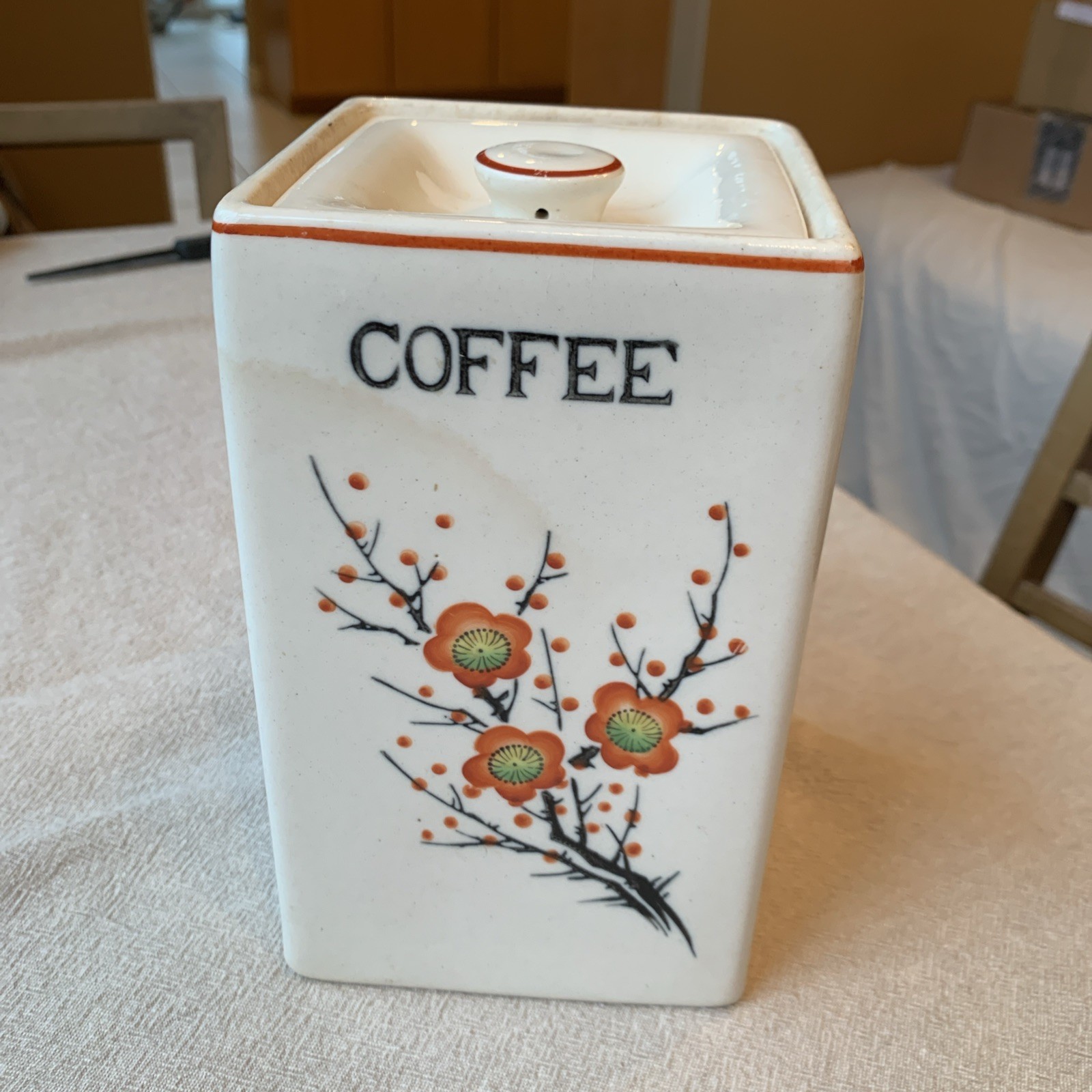 Vintage S.G.K Moriyama Allied Forces 1940s Occupied Japan Coffee Canister