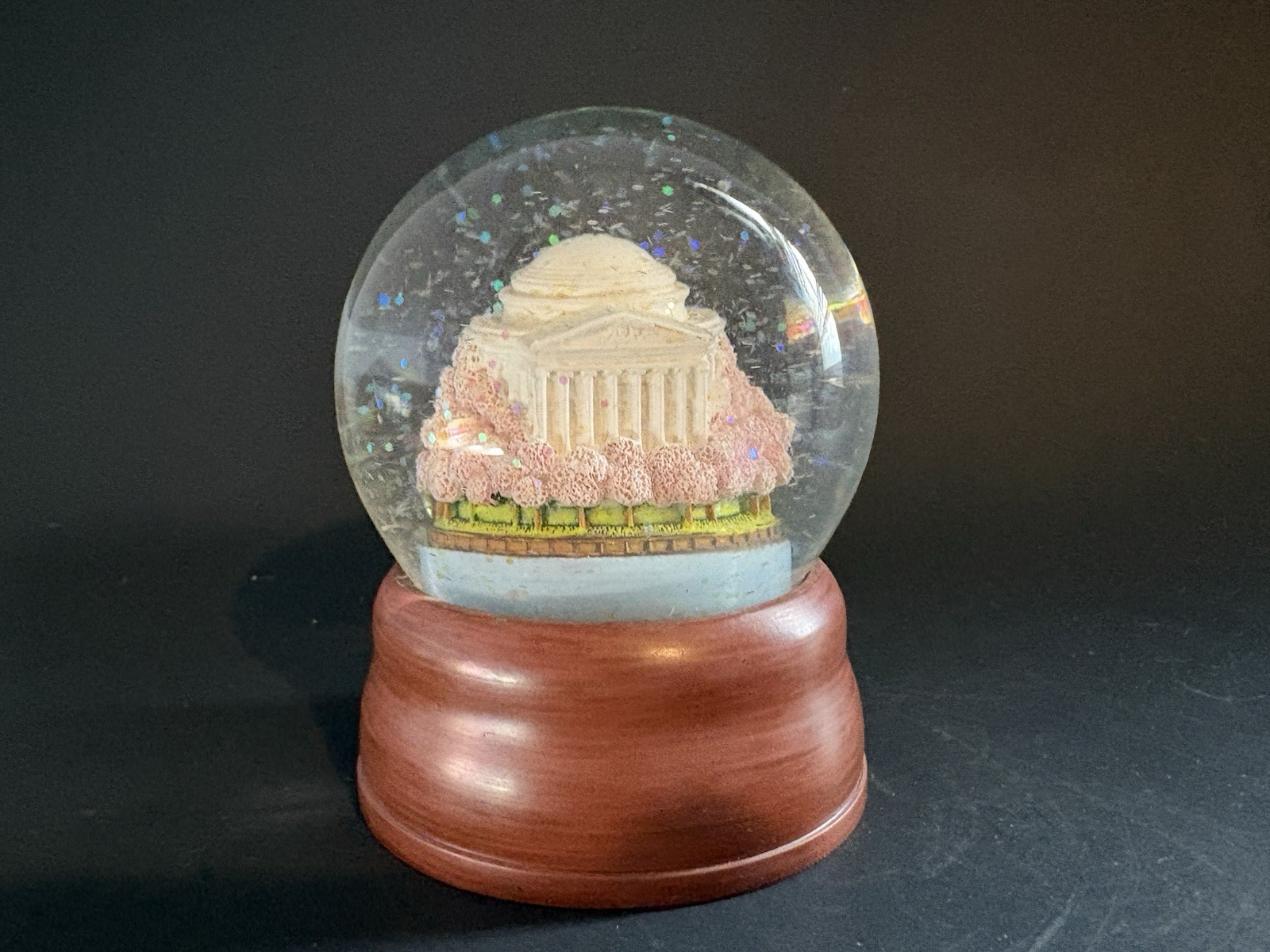 Vintage Smithsonian Jefferson Memorial Cherry Blossom Snow Globe Washington DC Vintage Smithsonian Jefferson Memorial Cherry Blossom Snow Globe Washington DC