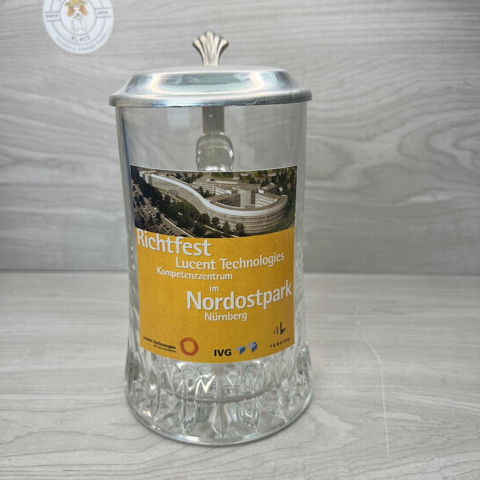 Vintage Glass Beer Stein Mug Lucent Technologies Nordostpark Nurnberg Used Vintage Glass Beer Stein Mug Lucent Technologies Nordostpark Nurnberg Used