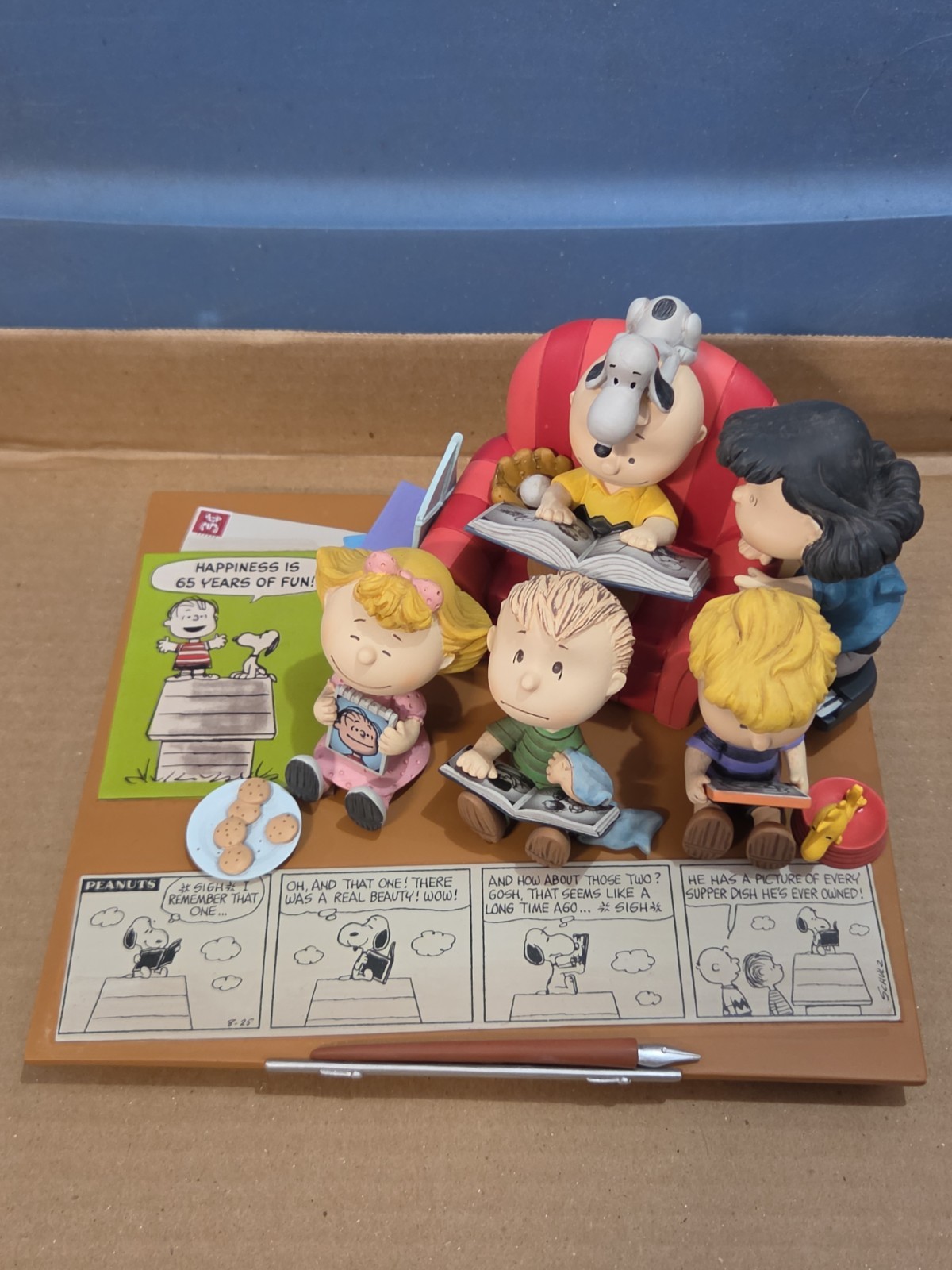 Hallmark 2015 Ltd Ed Peanuts Figurine Happiness is 65 Years of Fun Charlie Brown