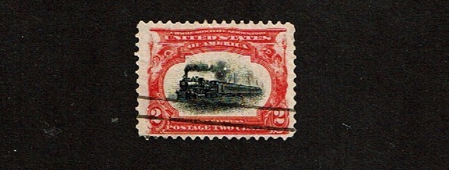 1901 U.S.Pan-Am Expo Commemorative 2c Carm&Blk TRAIN  Sc#295 Used Nice Stamp