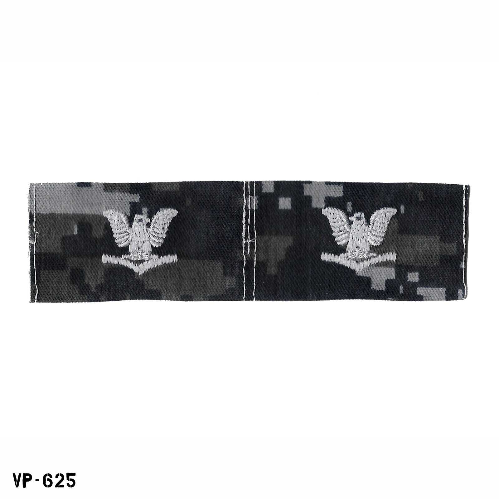 PAIR USN BDG NWU Blue Digital Collar Patches Petty Officer 3rd Class PO3 E-4 PAIR USN BDG NWU Blue Digital Collar Patches Petty Officer 3rd Class PO3 E-4