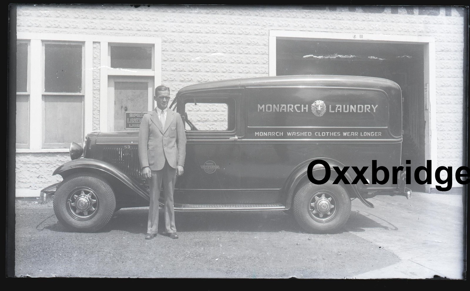 Vintage Dry Cleaner NEW HAVEN CT Delivery Truck Monarch Cleaners Laundry Bazzano