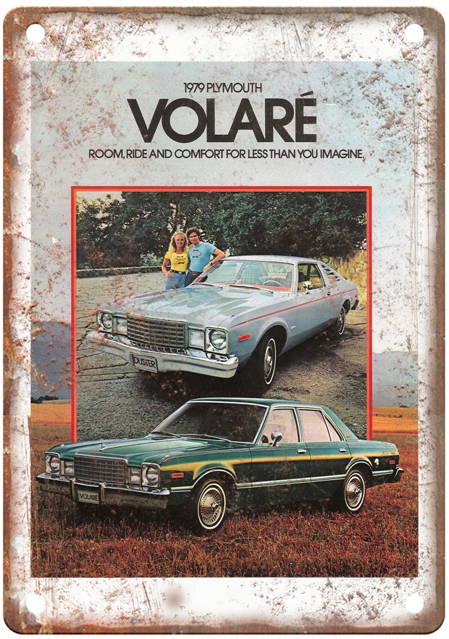 1979 Plymouth Volare Vintage Auto Advertisement Retro Look Metal Sign AN1045 1979 Plymouth Volare Vintage Auto Advertisement Retro Look Metal Sign AN1045