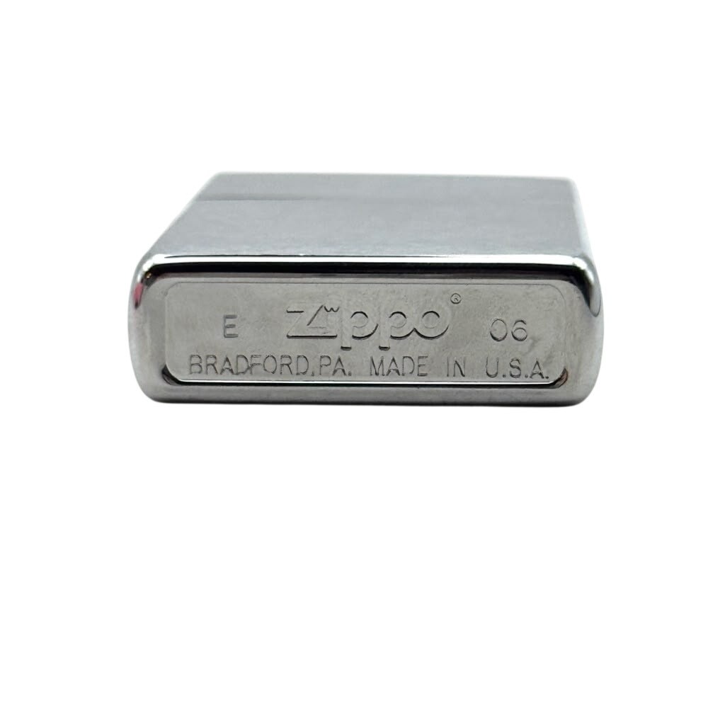 2006 Zippo Regular Brushed Chrome Lighter Unfired Matching E 06 Case & Insert 2006 Zippo Regular Brushed Chrome Lighter Unfired Matching E 06 Case & Insert