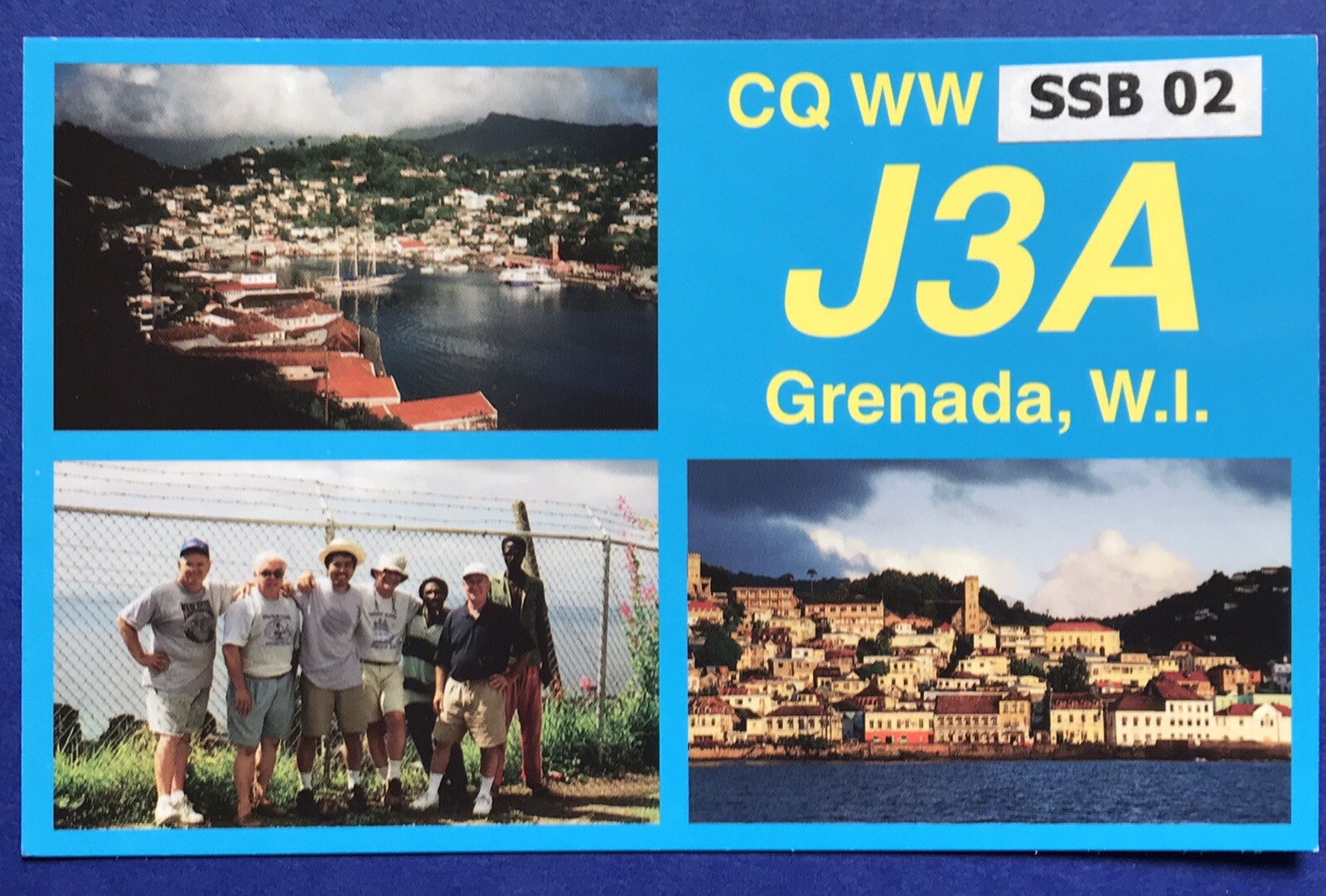 QSL Card J3A GRENADA WEST INDIES 10/26/2002