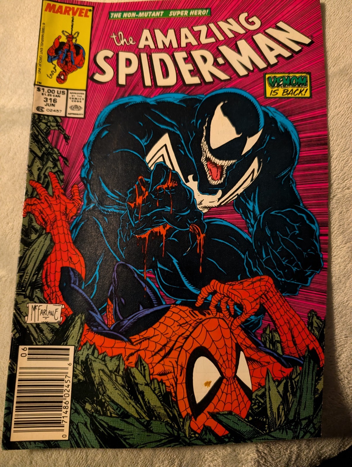 THE AMAZING SPIDER-MAN#3161ST MCFARLANE VENOMCOVER 1988