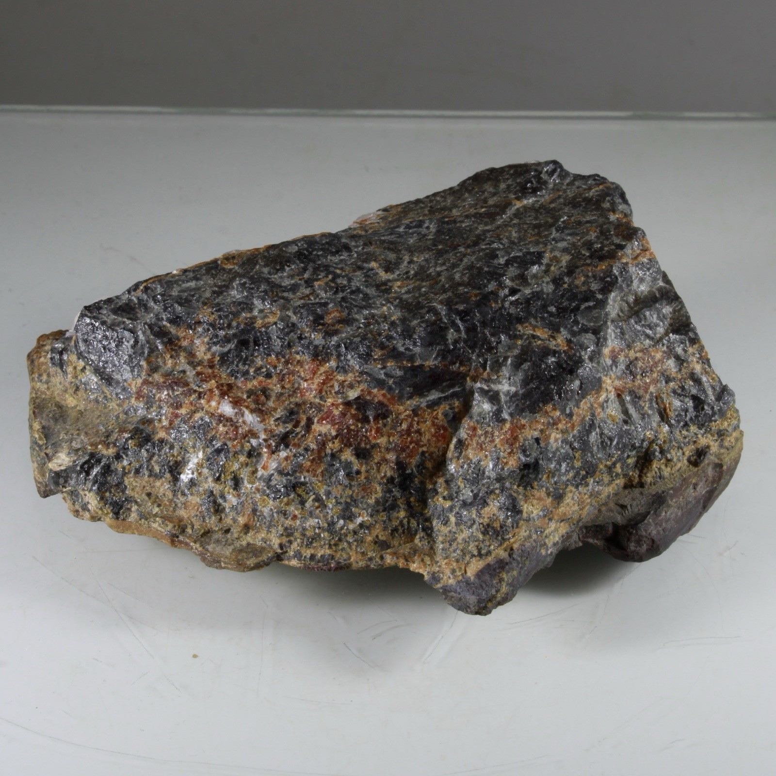 Rare Species TEPHROITE w/ CALCITE (UV) - N’Chwaning Mine, KMF, South Africa 