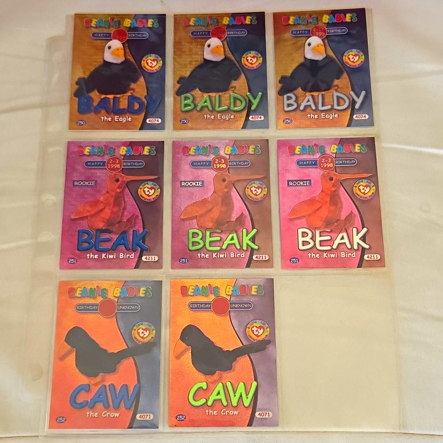 Ty Beanie Babies Happy Birthday 1999 Hologram Trading Card Lot 91 Cards Ty Beanie Babies Happy Birthday 1999 Hologram Trading Card Lot 91 Cards
