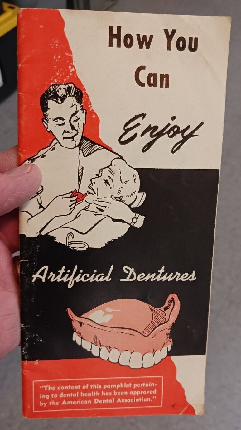 Vintage How You Can Enjoy Artificial Dentures Booklet 1954 Veratex Products Rare