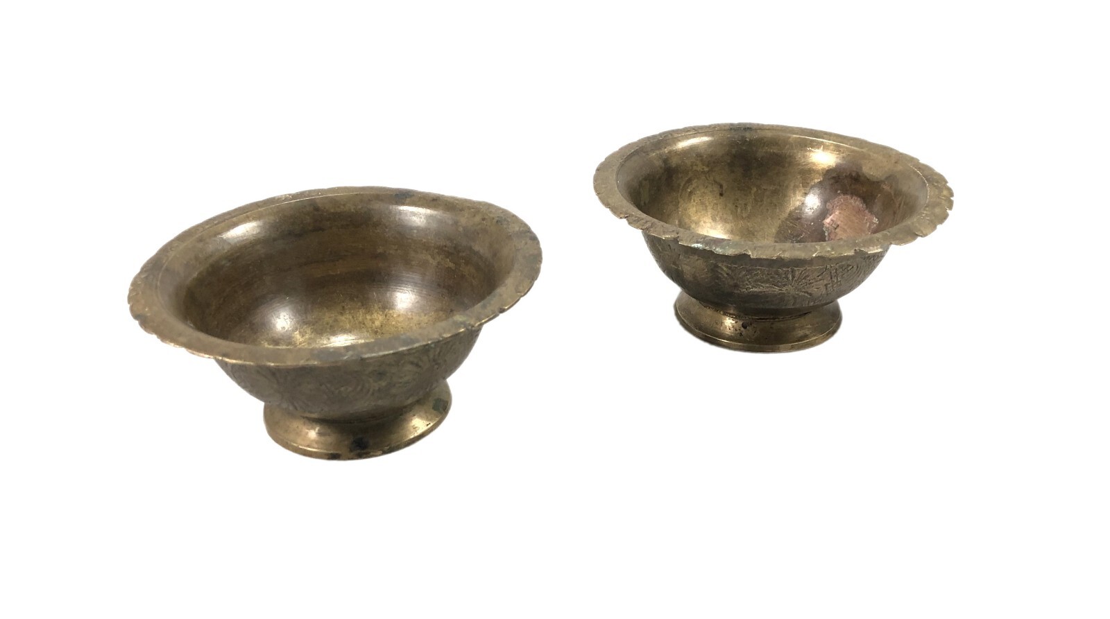 Two Vintage Brass Wine Drinking Pot Traditional Jaam Pot Ice Cream Pot. G7-1055