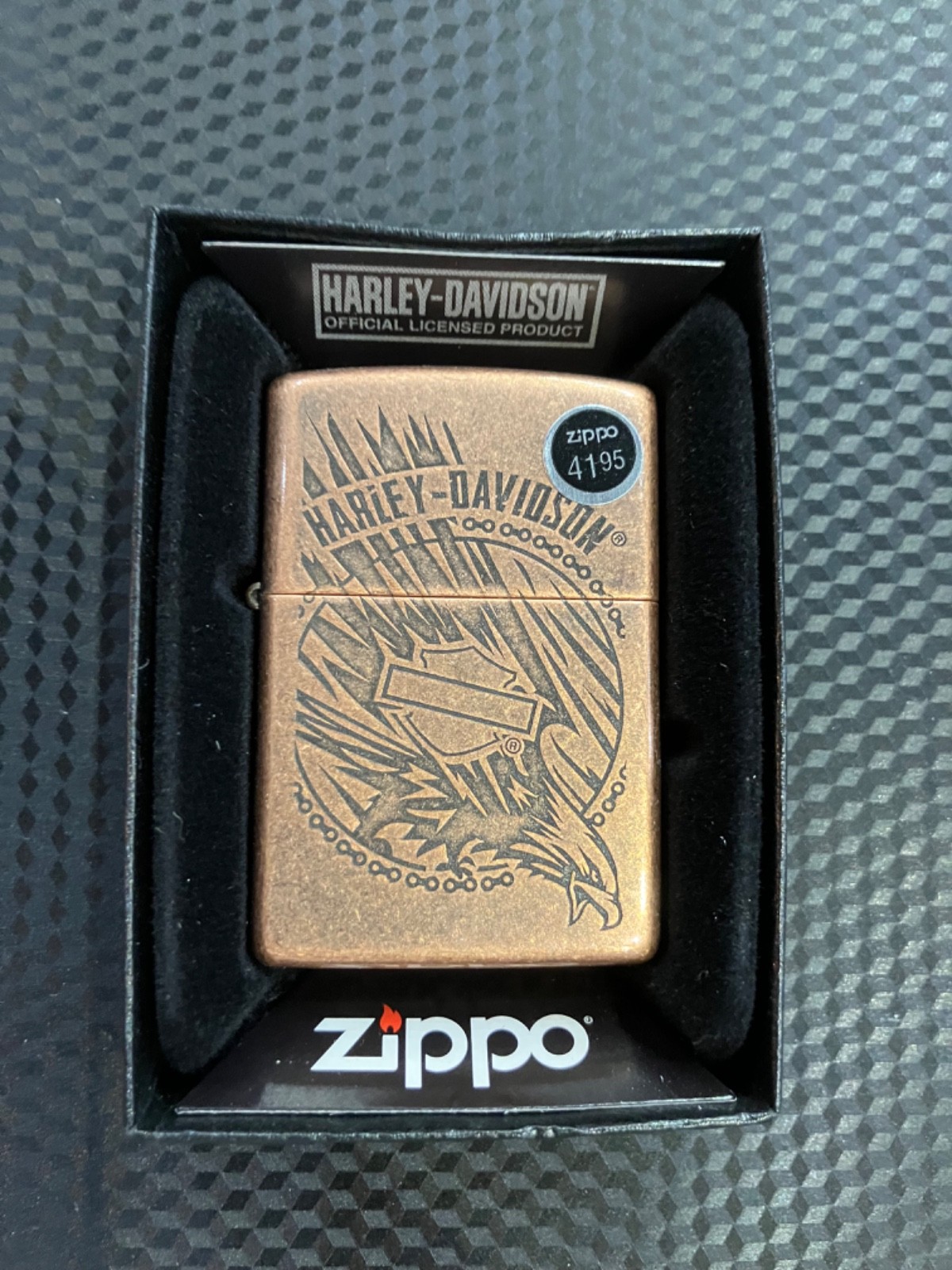ZIPPO lighter new in box NIB HARLEY DAVIDSON art COLLECTIBLE biker brass EAGLE x ZIPPO lighter new in box NIB HARLEY DAVIDSON art COLLECTIBLE biker brass EAGLE x