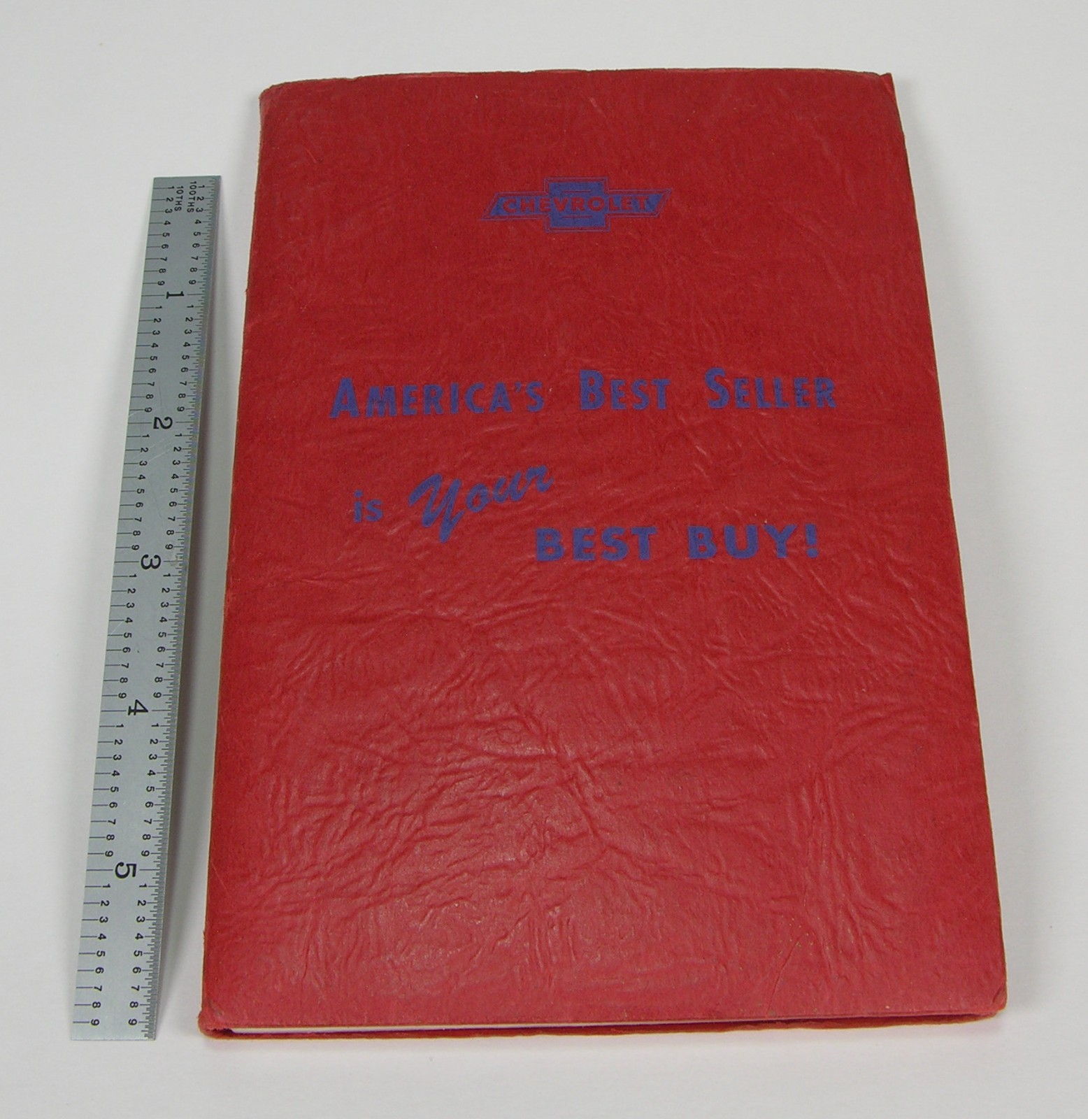Rare Vintage 1951 Chevrolet Salesman's Pocket Folder with Window Stickers