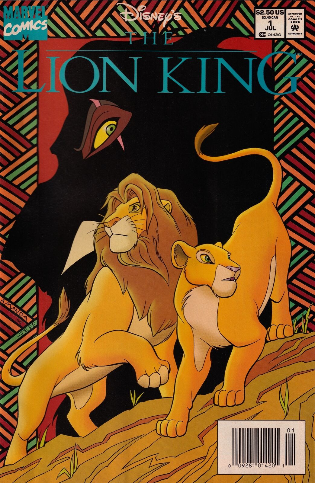 Disney's The Lion King #1 Newsstand Cover (1994) Marvel Comics