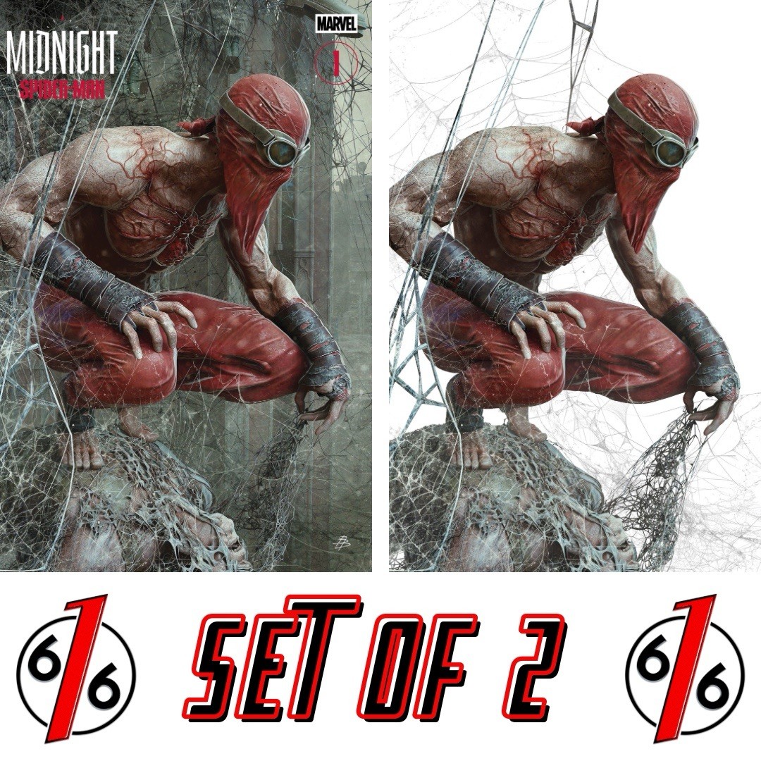 🔥 MIDNIGHT SPIDER-MAN 1 BJORN BARENDS 616 COMICS Variant AB Set LTD 1000 🔥 MIDNIGHT SPIDER-MAN 1 BJORN BARENDS 616 COMICS Variant AB Set LTD 1000