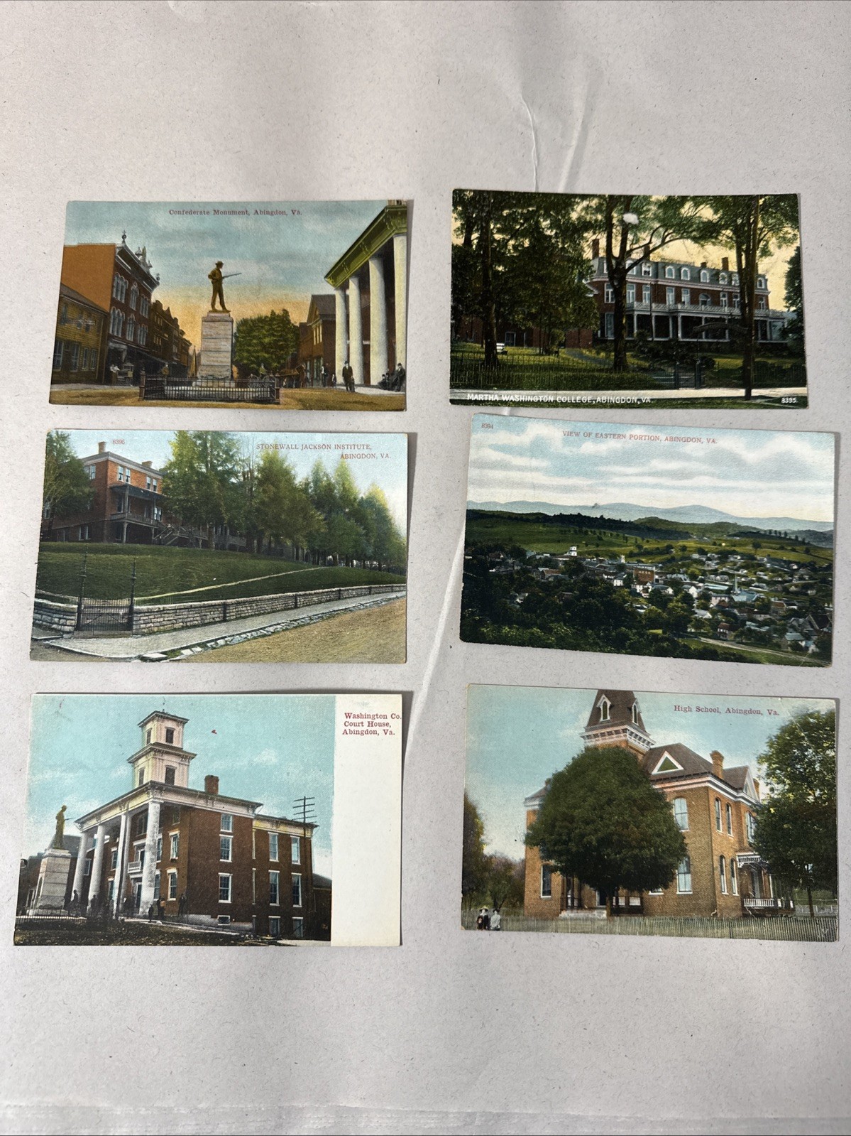 Lot of 6 Antique Divided Back Postcards Abingdon Washington County Virginia Rare Lot of 6 Antique Divided Back Postcards Abingdon Washington County Virginia Rare