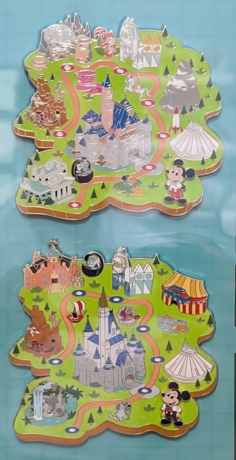 Digitize Disney LE2500 Walt Disney World and Disneyland Resort jumbo map pin set