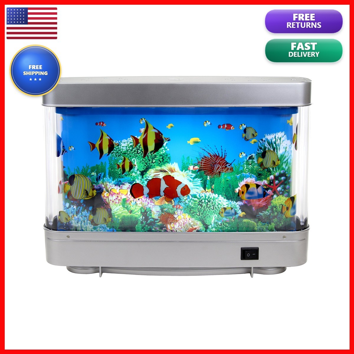 Lightahead Relaxing Sensory LED Fake Fish Aquarium Moving Marine Life Lightahead Relaxing Sensory LED Fake Fish Aquarium Moving Marine Life