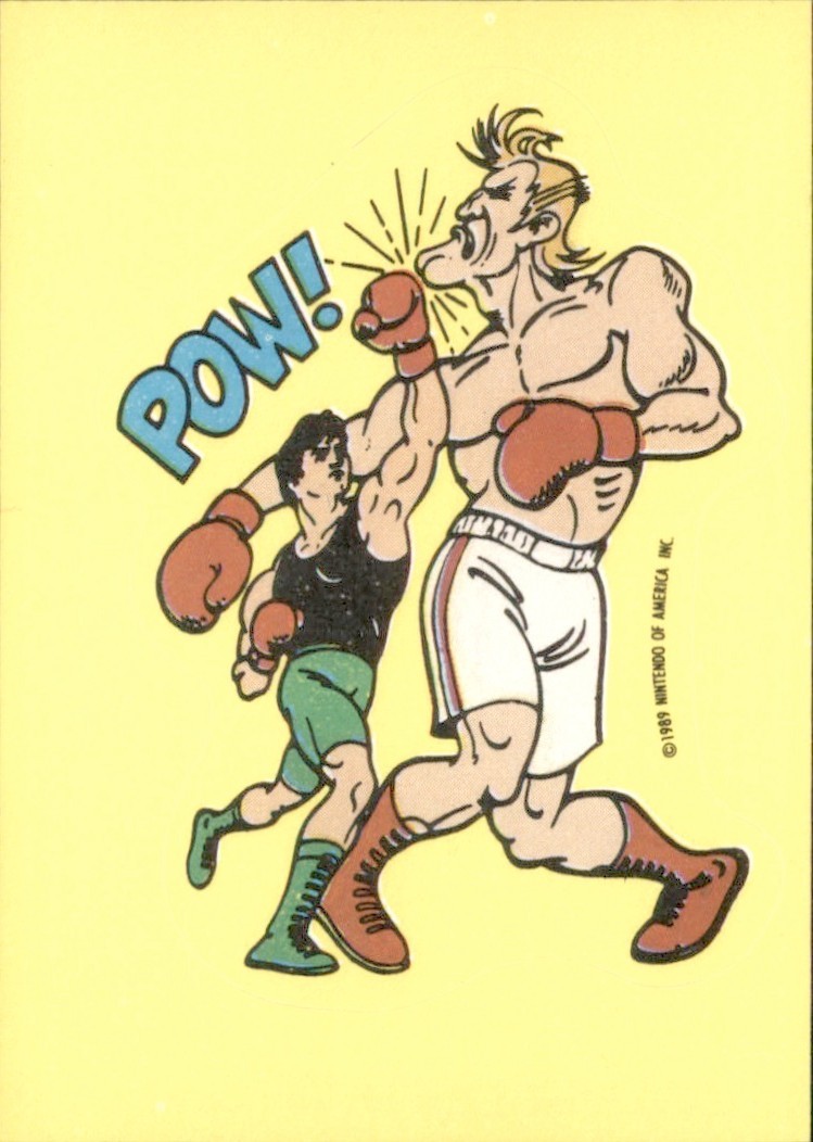 1989 Topps Nintendo - Pow Little Mac Glass Joe Punch-Out Sticker Card #30 NM/M