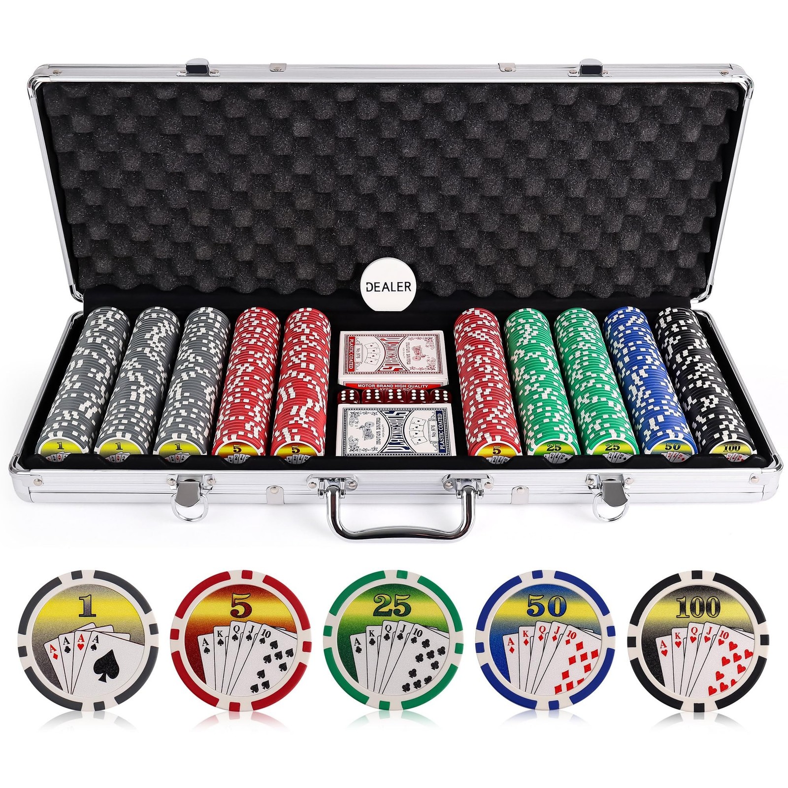 Versa Games Poker Chips - Clay Poker Chips Set - 11.5g 500 Piece Royal Flush ... Versa Games Poker Chips - Clay Poker Chips Set - 11.5g 500 Piece Royal Flush ...