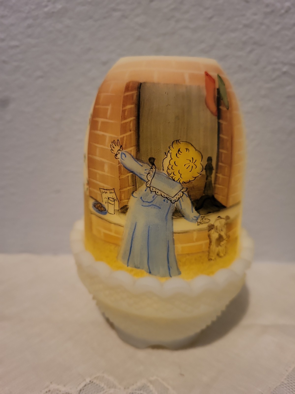 Vtg Fenton Fairy Lamp Christmas Fantasy 1984 Signed Limited Ed Expectations Rare Vtg Fenton Fairy Lamp Christmas Fantasy 1984 Signed Limited Ed Expectations Rare