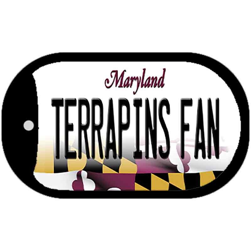 Terrapins Fan Novelty Metal Dog Tag Necklace 2\ Terrapins Fan Novelty Metal Dog Tag Necklace 2\