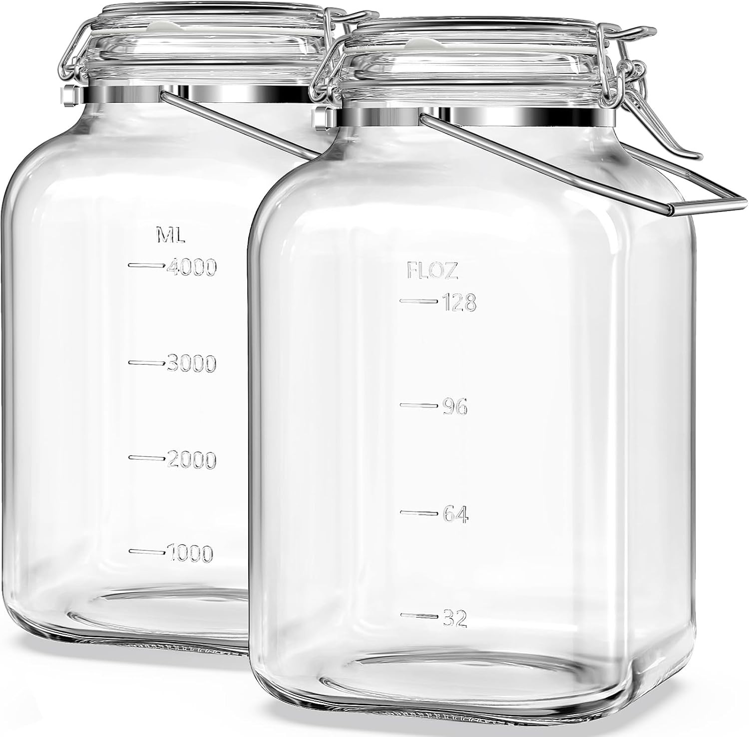 1.5 Gallon Glass Jar with Lid, Wide Mouth Mason Jars, 2PCS 1.5 Gallon Glass Jar with Lid, Wide Mouth Mason Jars, 2PCS