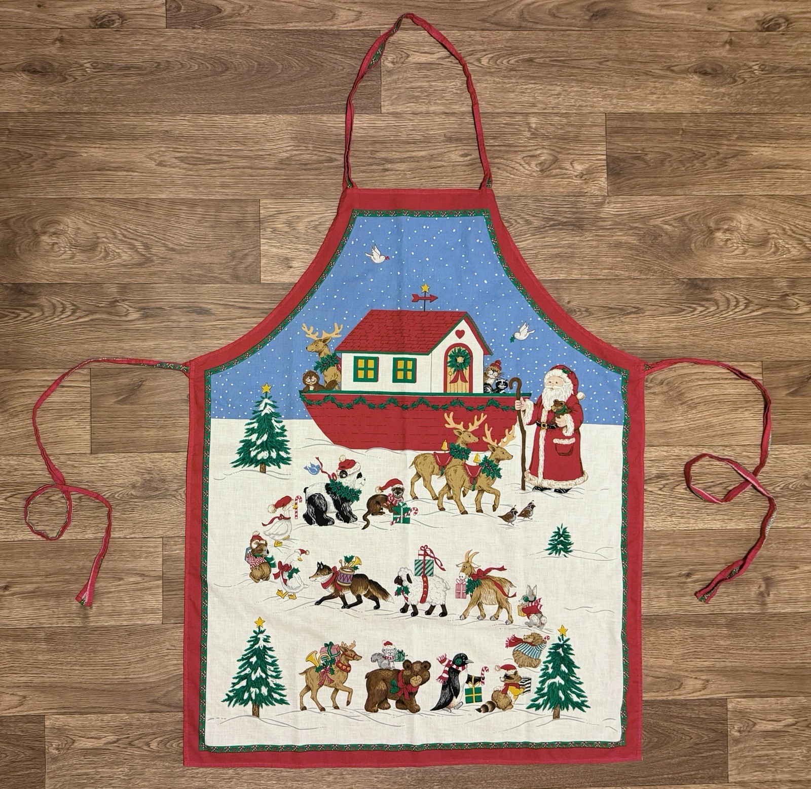 Vintage Handmade Christmas Full Apron 
