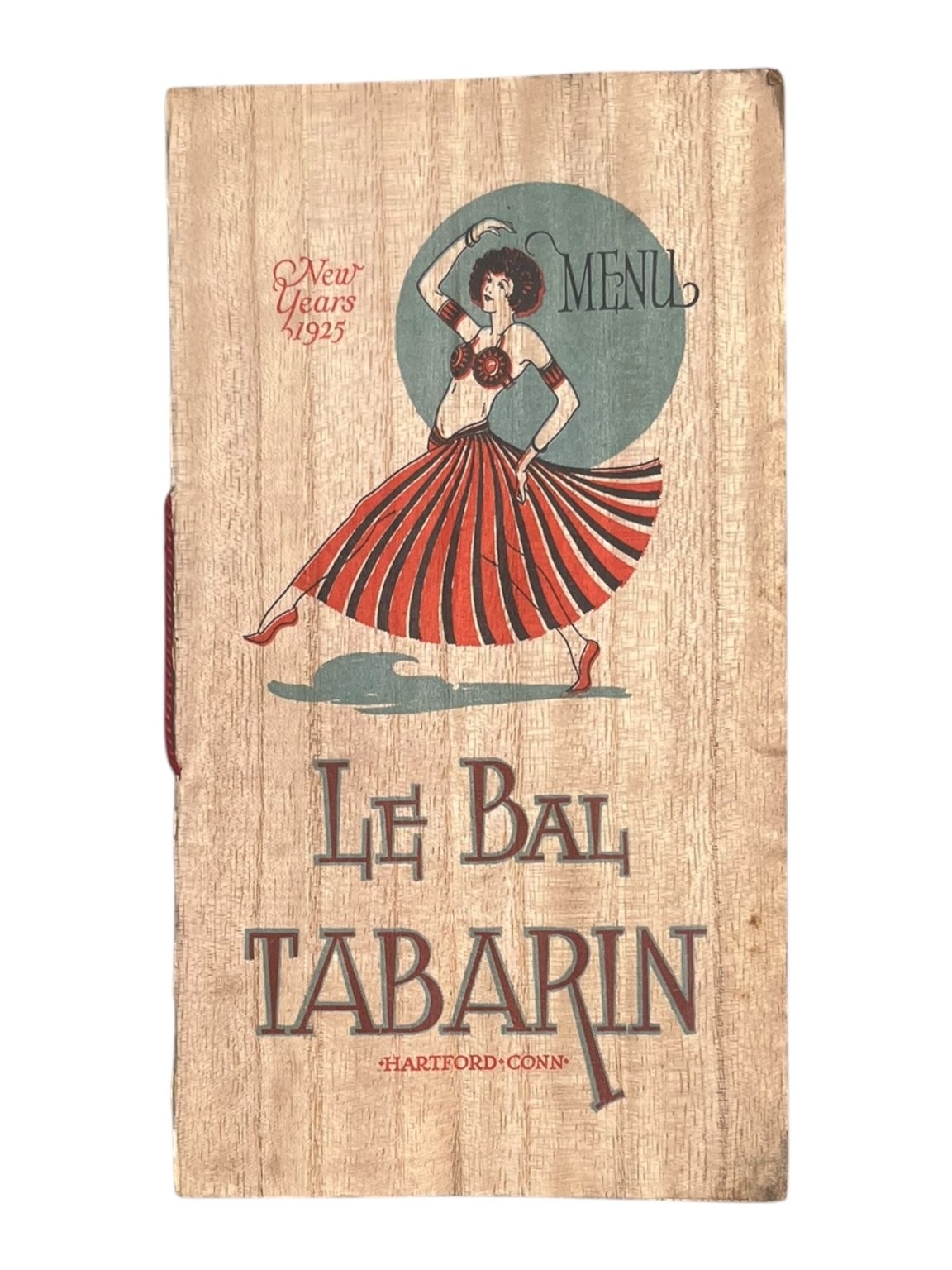 Le Bal Tabarin Hartford CT Menu New Years 1925 Art Deco Dancing Woman Le Bal Tabarin Hartford CT Menu New Years 1925 Art Deco Dancing Woman