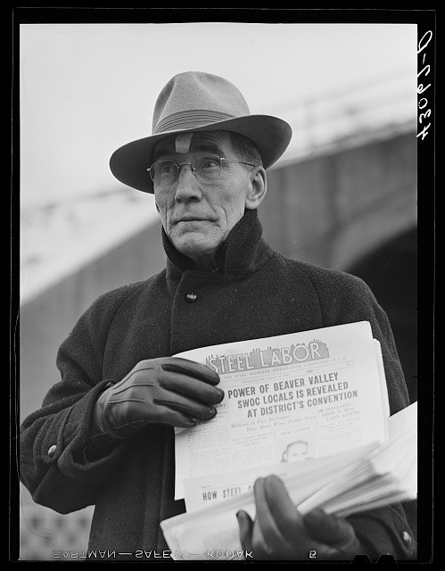 Aliquippa Pennsylvania 1941 Union Member Distributing Steel Labor J L Steel